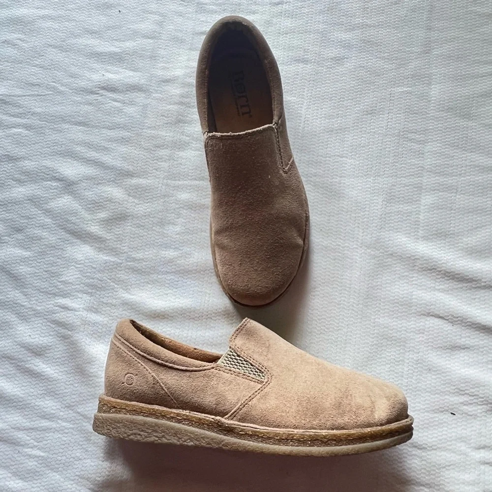 Born‎ Beige Suede Loafers